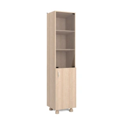 Narrow Educational Materials Cabinet with Glass