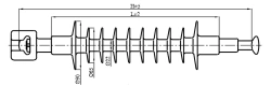 Insulator Linear Suspension Rod with Silicone Composite Shell LК 70/20-I-3 GP