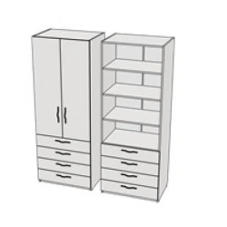 Wooden Cabinet for Retail Enterprises 800x600x2000 mm Model Sh-10