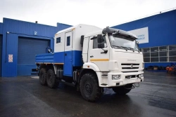 Mobile Workshop with Crane, UZST Brand, Model 483F-23 on KAMAZ 43118-A5 Chassis