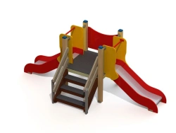 Mini Double Slide Set with Tower, Height 700 mm