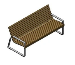 Metal Frame Bench for Offices and Public Spaces, Model 10020