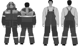 Men's Suit (Jacket and Bib Overall) for Cold Weather Protection, Model: 12345