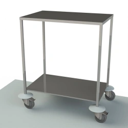 Stainless Steel Tool Table with Metal Frame and Shelf, Mobile SIP1-01 "MEDMEL