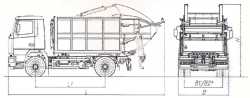 Rear Loading Garbage Truck Model MK-3545-01