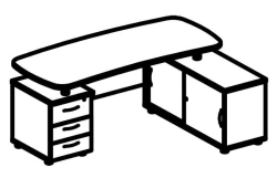 Executive desk 5004 Series "Rhythm"