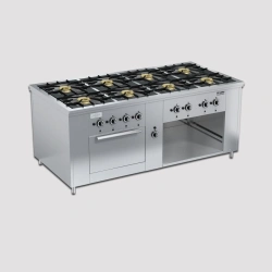Professional Gas Stove for Cooking - PRG-IIA-8 DSH "Maxi