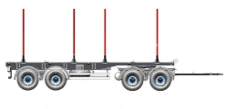V-Trailer 303 4-Axle Non-Extendable Trailer with Leaf-Spring Suspension
