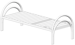 Hospital Bed with Headrest KФ0-01-«МСК» (МСК-132Р)