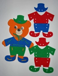 Children's Educational Lacing Game "Teddy Bear" - 260x200mm