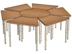 Flower Metal Frame Table Set for Preschool Activities SD37