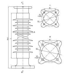 Insulator Support Rod with Protective Shell OCK 10-110-G01-3