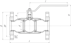 Full-Bore Flanged Ball Valve ALSO Stainless Steel KSH.F.P.025.40-03