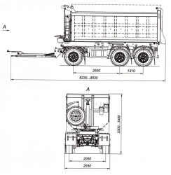 Three-Axle Tipper Trailer 8596-01 CEYLAN AS-1210-225-ST-OV, 12 Ton Capacity
