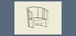 Office Chair with Wooden Frame TV-AKDK-2.15.01-01