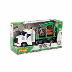 Inertia Logging Truck Toy with Lights and Sounds - Green Profi Model 96180