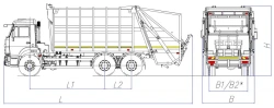 Rear Loading Garbage Truck Model MK-4541-07
