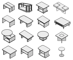 Office Coffee Table - Various Series Models