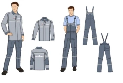Men's Special Workwear Set (Jacket-Shirt, Overalls) for Transneft Employees
