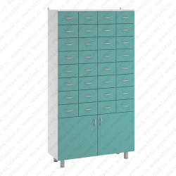 Pharmacy Cabinet with 32 Pull-Out Drawers, Model SHA.02.02 (Mod.1)