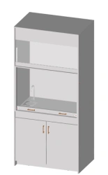 Stationary Laboratory Fume Hood with Lift-Up Front Panel