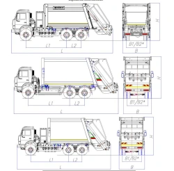 Rear-Loading Garbage Truck Model MK-4545-G8