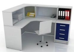 Nurse's Station with Corner Table and Cabinet, Model 106-009-1