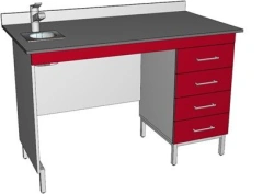 Wall-Mounted Laboratory Table for Chemical Research with Plumbing STB-2