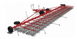 Spring Harrow BZPG "Rainbow-21P" Agricultural Equipment