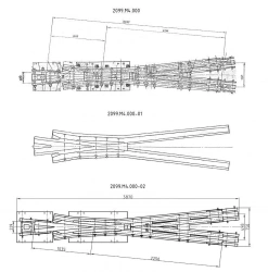 Crossing Element for Railway Tracks Designed for Intersection of Two Rails P50 Type