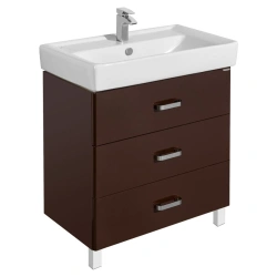 Modern Bathroom Vanity Cabinet Aquaton Amerina 80M Dark Brown
