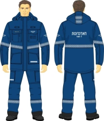 Men's Protective Jacket for Thermal Risks in Electric Arc Style Gazprom Neft