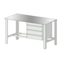 Stainless Steel Workbench with Cabinet 1500x750mm