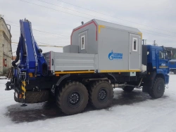 Transport Vehicle with Crane Manipulator 67061P on KAMAZ 43118 Chassis