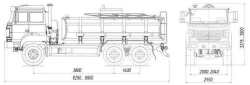 Food Liquid Transport Tank Truck AЦВ 4680L4-21 on Ural 5557 Chassis