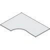 Ergonomic Left Tabletop 120x90x2.5 "Comfort" K.651