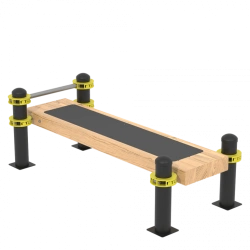 Horizontal Gymnastics Bench with Foot Fixation for Supine Body Lift Test