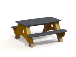 Wooden Support Table with Plywood Seats - MF 2.10