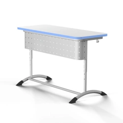 Adjustable Height Two-Seat Student Desk with Tilted Surface, SURN-2