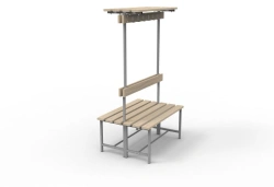 Double-Sided Bench SVT-7/2 with Hooks and Shelf