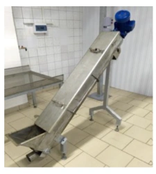 Cleaning Screw Conveyor 2500x460x1700 mm