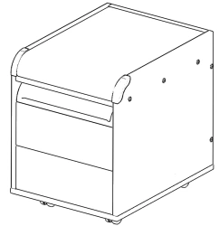 Rolling Cabinet for School and Office Supplies, Model TУВ.15-01