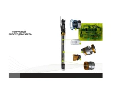 Electric motors asynchronous submersible motors of unified series ED in dimensions103mm, 117mm, single-section, double-section, 