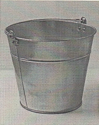 Galvanized Bucket 9L with Riveted Handles