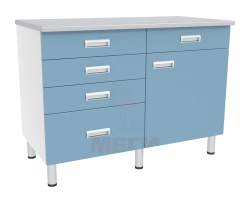 Laboratory Table SL-04-MSK (SL-04-223) with Cabinets and Drawers