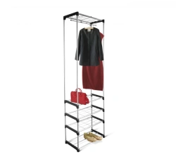 High Clothes Rack with Shelves and Hanging Rod - Sheffilton SHT-WR12