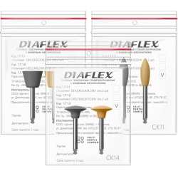 DIAFLEX Dental Polishing Heads, Diamond-Filled, Two-Stage System, Set of 2