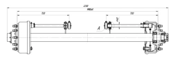 Complete Assembly Axle for Tractor Trailer PTS-18.01.08.00.00.000