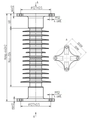 Polymer Insulator for Outdoor Installation OCK 12.5-35-B02-3 UHL1