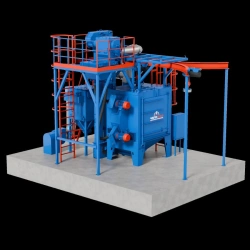 Suspended Shot Blasting Machine for Cleaning Workpieces Model DTU